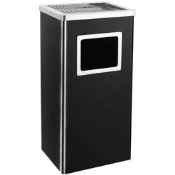 vidaXL Mülleimer Mülleimer mit Aschenbecher Hotel 45 L Stahl Schwarz schwarz