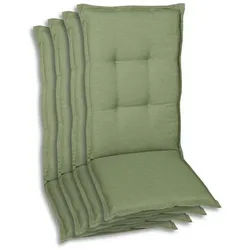Xxxl Sesselauflagenset , Hellgrün , Textil , 4-teilig , Uni , Füllung: Schaumstoff, Vlies , 50x7x120 cm , Oeko-Tex® Standard 100 , pflegeleicht, hochwertige Qualität, langlebig, für den Außenbereich geeignet, mittels Bändern zu befestigen, mittels Gurtband zu befestigen , Gartenmöbel, Gartenpolster & Auflagen, Sesselauflagen