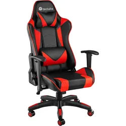 tectake Racing-Gamingstuhl Twink,Belastbarkeit 120 kg,schwarz/rot , Schwarz, Rot , Textil , 68x125x69 cm , Kinder- & Jugendzimmer, Jugendmöbel, Gamingstühle