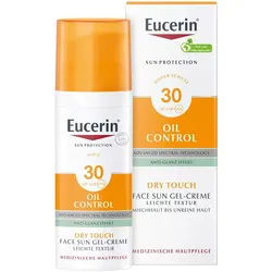Eucerin® Oil Control Face Sun Gel-Creme LSF 30 – hoher Sonnenschutz mit 8 Stunden Anti-Glanz Effekt, auch für zu Akne neigende Haut Sonnenschutzcreme 50 ml Unisex 50 ml Sonnenschutzcreme