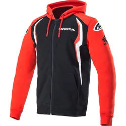 Alpinestars Honda Zip Hoodie, schwarz-rot, Größe L für Männer