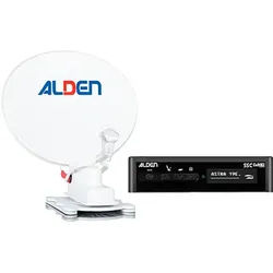 Alden Onelight 65 HD vollautomatische Satellitenanlage Ultrawhite inkl. S.S.C. HD-Steuermodul und Ultrawide LED TV 24 Zoll