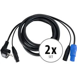 Pronomic Stage EUPPX-10 Hybridkabel Euro/Powerplug/XLR 2x Set