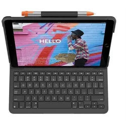 Logitech Slim Folio Tastatur und Foliohülle grafit