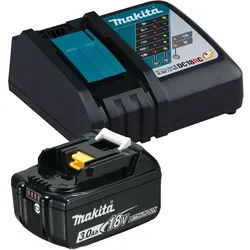Makita Ladegerät Schnellladegerät - DC18RC - 14,4-18V - 1x BL1830 Akku 18V 3AH