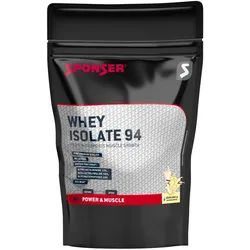 Sponser Whey Isolate 94 Proteinpulver (reines Whey Isolate CFM, max. Eiweißgehalt, laktosefrei) Vanille 1500g Stehbeutel