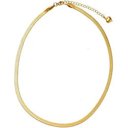 Firetti Collier Schmuck Geschenk Halsschmuck Halskette Schlangenkette, Made in Germany gelb|goldfarben