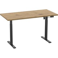 VCM, Schreibtisch, Schreibtisch verstellbar Lona 110x80 sw (110 x 80 x 120 cm)