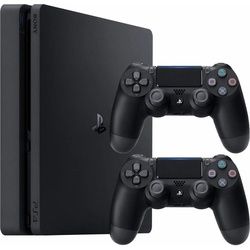 PlayStation 4 Konsolen-Set »Slim«, (Bundle, inkl. 2 PlayStation 4 Wireless DualShock Controller) PlayStation 4 schwarz