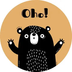 Babywanddeko , Orange , Metall , 3 cm , Babymöbel & Kindermöbel, Babyzimmer, Kinderzimmer Deko