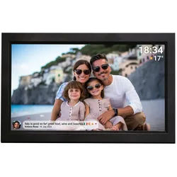 Denver Digitaler Bilderrahmen , Schwarz , Kunststoff , rechteckig , 39x24.4x2.7 cm , Europäischer Sicherheitsstandard , mit Touchscreen, Speicher über MicroSD Karte erweiterbar, Videofunktion, mit Wlan, steuerbar über App, Rotation der Bilder möglich , Bilder & Rahmen, Bilderrahmen, Digitale Bilderrahmen