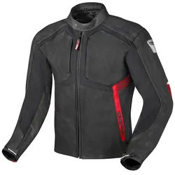 Berik Flexius Motorrad Lederjacke, schwarz-rot, Größe 52 für Männer