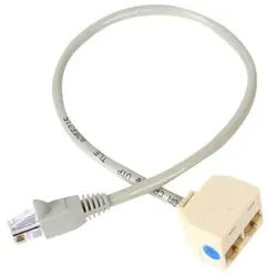2-to-1 RJ45 10/100 Mbps Splitter/Combiner - One adapter required at each end of the connection - network splitter