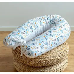 Loolay Seitenschläferkissen WAFFELPIQUE Blumen Schwangerschaftskissen Schlafen Kissen Stillkissen, M/ L oder L/ XL KISSEN + Bezug / 6 MUSTER Auswahl: Waffelstoff Waffelpique/ Türkis BLUMENWIESE Braun, Blau, Rosa, Gelb, Weiß, 170 o.190 cm Kissen. PREMIUM Geschenk für Schwangern Seitenschläfer, LOOLAY® - 100% Europäische Stoffe und Kleinserien-Nähen! gelb L/ XL
