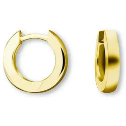 ONE ELEMENT Paar Creolen Ohrringe Creolen aus 333 Gelbgold Ø 12,0 x 2,0 mm, Harmonisch gestaltet – ruhiges Design mit feinem Ausdruck goldfarben