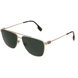 Burberry BE3141 Herren-Sonnenbrille Vollrand Pilot Metall-Gestell, Gold