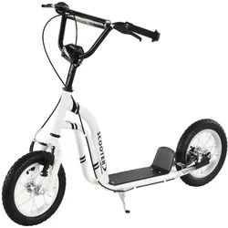 Homcom Kinderroller ab 5 Jahre Scooter Kinderscooter Tretroller Cityroller Weiß , Metall , 58x95x120 cm , Spielzeug, Kinderfahrzeuge