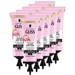Gliss Haarkur SOS-Intensiv-Kur Liquid Silk, 10x 15ml, Reise-SET, 10-tlg., Ideale Haarpflege auf Reisen