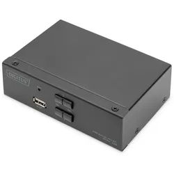 Digitus Modem KVM Switch, 2x1 DP, DP Out,USB