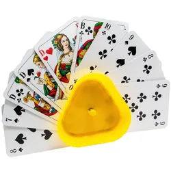 Otto Simon Spiel Kartenhalter Spielkartenhalter für 35 Spielkarten, Gesellschaftsspiel, für Kartenspiel gelb