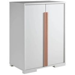 Mid.you Kinderkleiderschrank , Weiß , Holzwerkstoff , Buche , 2 Fächer , 86x116.2x56 cm , Baby & Kindermöbel, Babyzimmer, Babykleiderschränke