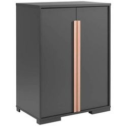 Mid.you Kinderkleiderschrank , Anthrazit , Holzwerkstoff , Buche , 2 Fächer , 86x116.2x56 cm , Baby & Kindermöbel, Babyzimmer, Babykleiderschränke