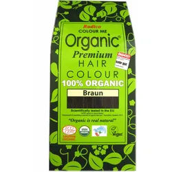 Radico Colour Me Organic Pflanzenhaarfarbe Braun 100 g
