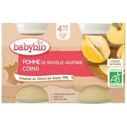 Babybio Pomme DE Nouvelle-Aquitaine Coing DE Provence ab 4 Monate