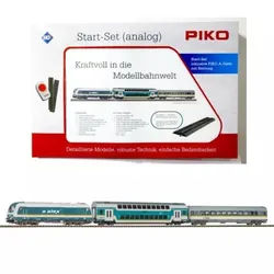 Piko: 57139 Zugstartset, ER20 „Herkules“ Diesellok mit ALEX VI Personenwagen, mit Bettungsgleis