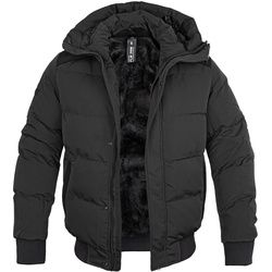 Poolman Winterjacke Melford mit Kunstfellfutter schwarz, Größe XL