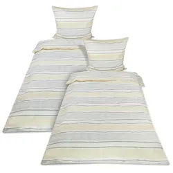 Xxxl Bettwäsche Viola Biber 135x200cm Beige 4tlg , Textil , 135x200 cm , Schlaftextilien, Bettwäsche, Bettwäsche