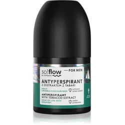 so!flow Men Antiperspirant Antitranspirant-Deoroller für Herren Tobacco extract scent of Lime with Rosemary 50 ml