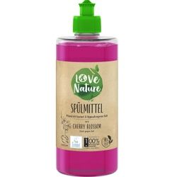 Love Nature Spülmittel, Cherry Blossom, Umweltfreundliches Handspülmittel für strahlend sauberes Geschirr , 470 ml - Flasche