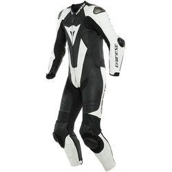 Dainese Laguna Seca 5 1-Teiler Perforierte Motorrad Lederkombi, schwarz-weiss, Größe 50