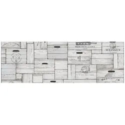 Bilderdepot24 Teppich Teppich Vinyl Flur Küche Shabby Vintage funktional lang modern, Läufer - grau glatt, nass wischbar (Schmutz, Tierhaare) Saugroboter & Bodenheizung geeignet grau 300 cm x 100 cm