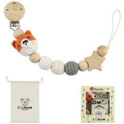 CLTYQ Schnullerbefestigung Handgemachte Schnullerkette Aus Silikon, Geschenk, (1-tlg), für Babyparty, Geburtstag Weihnachten