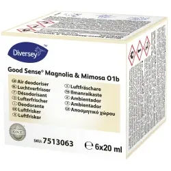 TASKI Good Sense Duftspender, Automatisches Lufterfrischersystem, 1 Karton Duftpatronen Magnolia & Mimosa (12 x 20 ml)