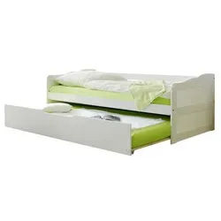 Mid.you Ausziehbett , Weiß , Holz , Kiefer , massiv , Höhe ca. 16 cm , 90x200 cm , Fsc , in verschiedenen Holzdekoren erhältlich, nur für Rollroste geeignet , Babymöbel & Kindermöbel, Kinderzimmer & Jugendzimmer, Kinderbetten, Kinderbetten & Jugendbetten