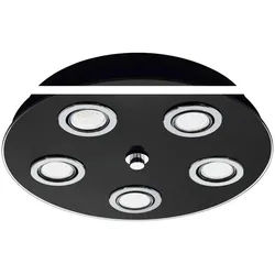 Eglo Deckenleuchte , Schwarz , Metall, Glas , rund , F , 7.5 cm , Lampen & Leuchten, Innenbeleuchtung, Deckenleuchten, Deckenleuchten