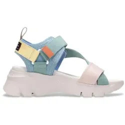 Hispanitas für Damen. HV254007 Dakar Ledersandalen blau (40), 3 bis 5 cm, Klettverschluss, Lässig