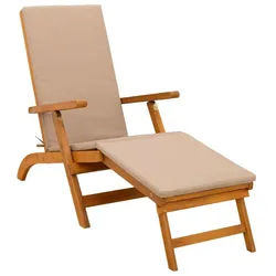 vidaXL Gartenliege 55 x 146 x 91 cm Liegestuhl zum Verstellen und Klappen 55x146x91 cm
