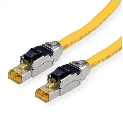 ROLINE S/FTP-(PiMF) Patchkabel Cat.8 (Class I) LAN-Kabel, RJ-45 Männlich (Stecker), RJ-45 Männlich (Stecker) (200.0 cm), LSOH, PoE, Massivdraht gelb