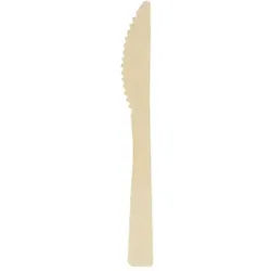 Verive Einwegmesser, Bambus, 16 cm, Stabiles Bambusmessers für den einmaligen Gebrauch, 1 Packung = 100 Stück