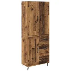 vidaXL Highboard Highboard mit Schubladen 2 pcs Altholz Holzwerkstoff (2 St)