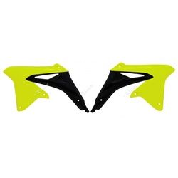 Race Tech Fluoreszierende gelb/schwarze Suzuki RM-Z450 Kühlerkiemen, schwarz