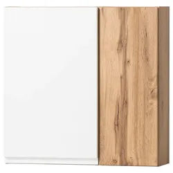 Held Hängeschrank , Weiß, Eiche Wotan , Holzwerkstoff , 4 Fächer , 65x64x20 cm , Made in Germany , Badezimmer, Badmöbelsets & -serien, Badmöbelserien