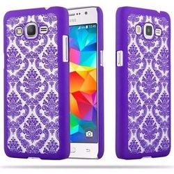 Cadorabo Hard Cover Mandala Cover (Galaxy Grand Prime), Smartphone Hülle, Violett