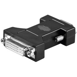 Goobay Analoger DVI/VGA Adapter, vernickelt - DVI-I-Buchse Dual-Link (24+5 pin) > VGA-Stecker (15-polig)