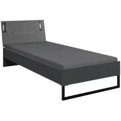Carryhome Bett , Graphitfarben , Holzwerkstoff , F , 90x200 cm , Made in Germany , Schlafzimmer, Komplette Schlafzimmer und Serien, Schlafzimmerserien
