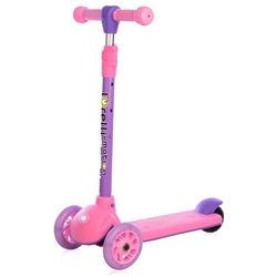 Lorelli Kinderroller Tamtam 3 Räder, höhenverstellbar, Leuchträder, Fußbremse rosa